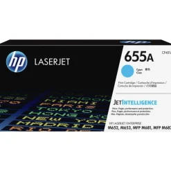 HP 655A Cyan Toner Cartridge, CF451A
