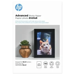HP Advanced Photo Paper for Inkjet Printers, Glossy, 4