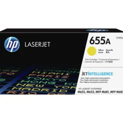 HP 655A Yellow Toner Cartridge, CF452A