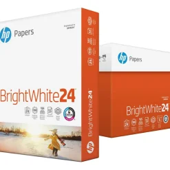 HP BrightWhite24 Inkjet Paper, 1 Ream, White, Letter Size (8 1/2