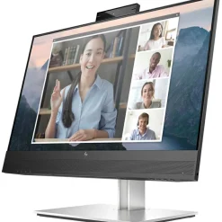 HP E24mv G4 24" Class Webcam Full HD LCD Monitor - 16:9 - Black, Silver