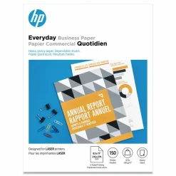 HP Everyday Business Paper, 32 lb Bond Weight, 8.5 x 11, Glossy White, 150/Pack