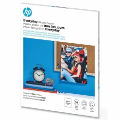 HP Everyday Photo Paper for Inkjet Printers, Glossy, Letter Size (8 1/2