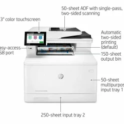 HP LaserJet Enterprise Color MFP M480f, Copy/Fax/Print/Scan