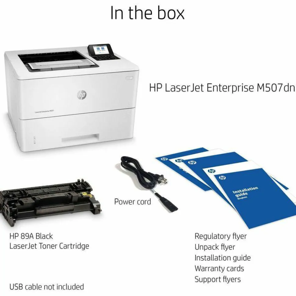 HP LaserJet Enterprise M507dn Laser Printer