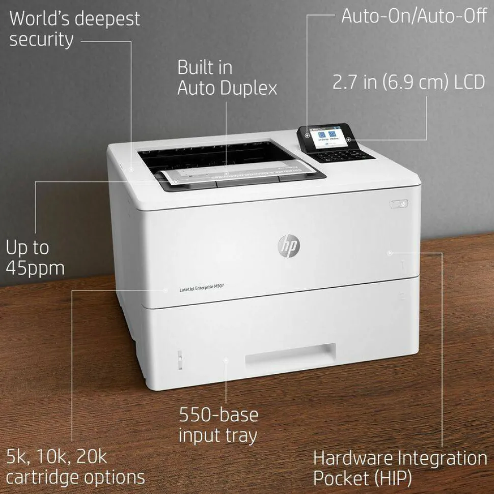 HP LaserJet Enterprise M507dn Laser Printer