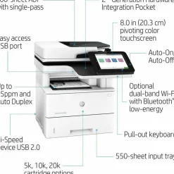 HP LaserJet Enterprise MFP M528dn Multifunction Laser Printer, Copy/Print/Scan