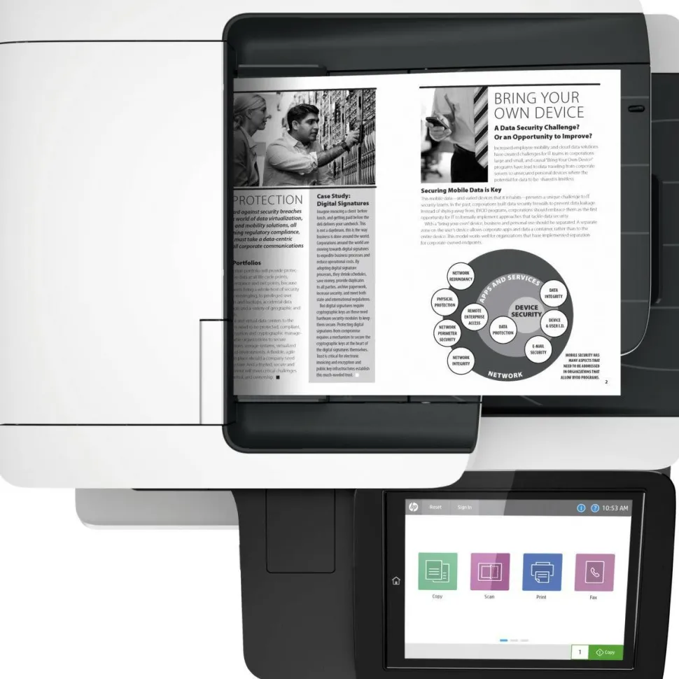 HP LaserJet Enterprise MFP M528dn Multifunction Laser Printer, Copy/Print/Scan