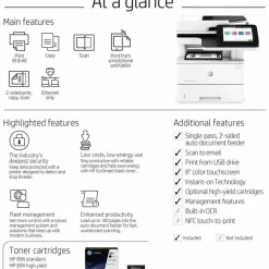 HP LaserJet Enterprise MFP M528dn Multifunction Laser Printer, Copy/Print/Scan