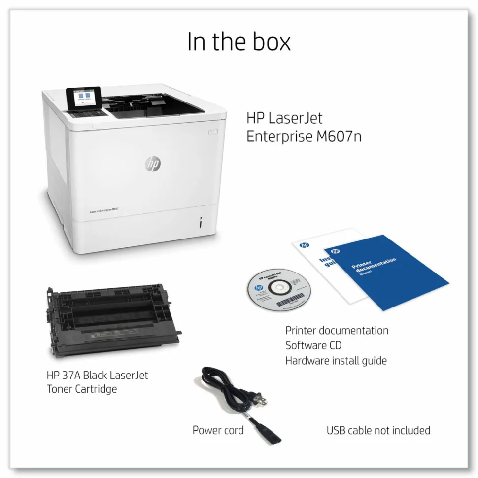HP LaserJet M607n Laser Monochrome Printer