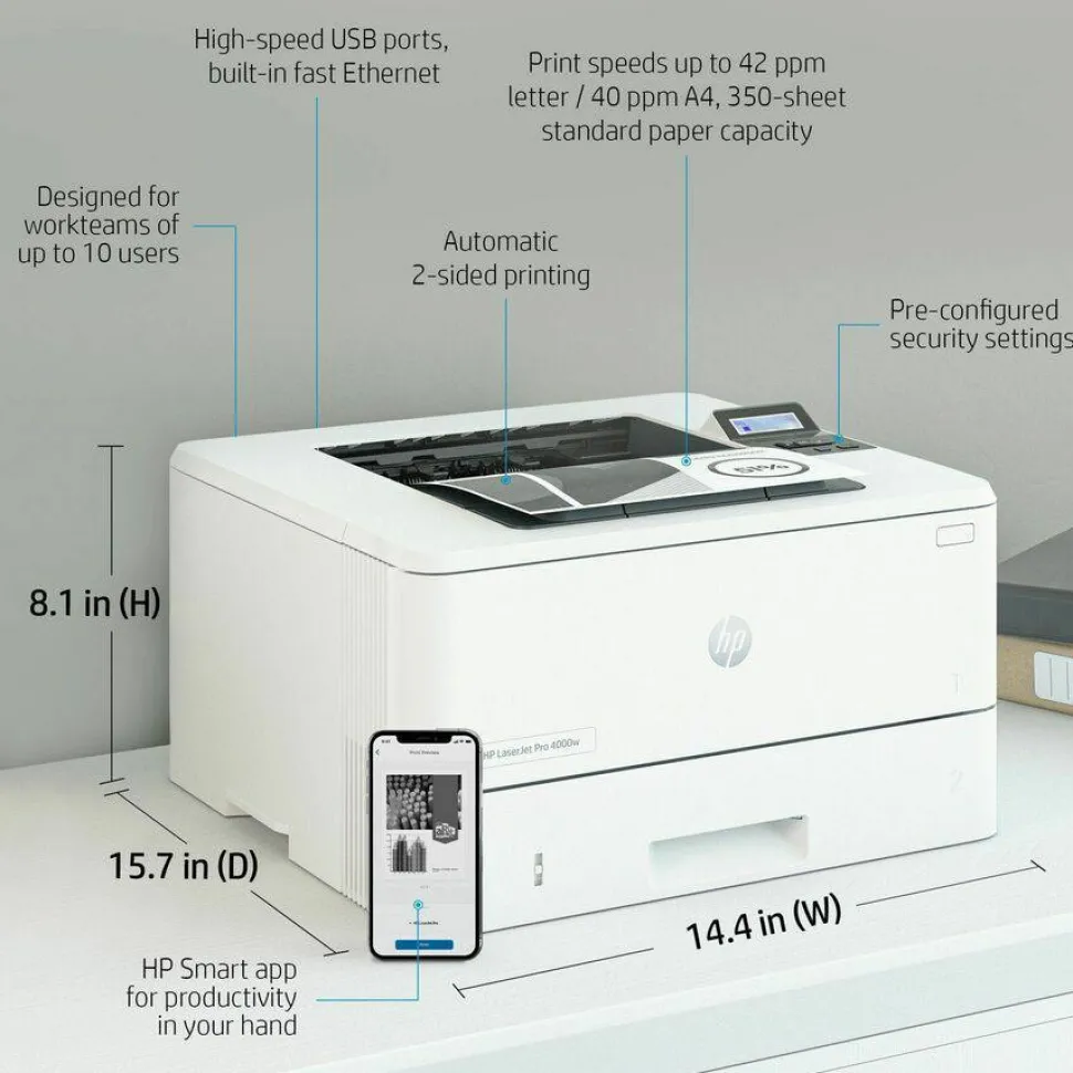 HP LaserJet Pro 4001dn Laser Printer