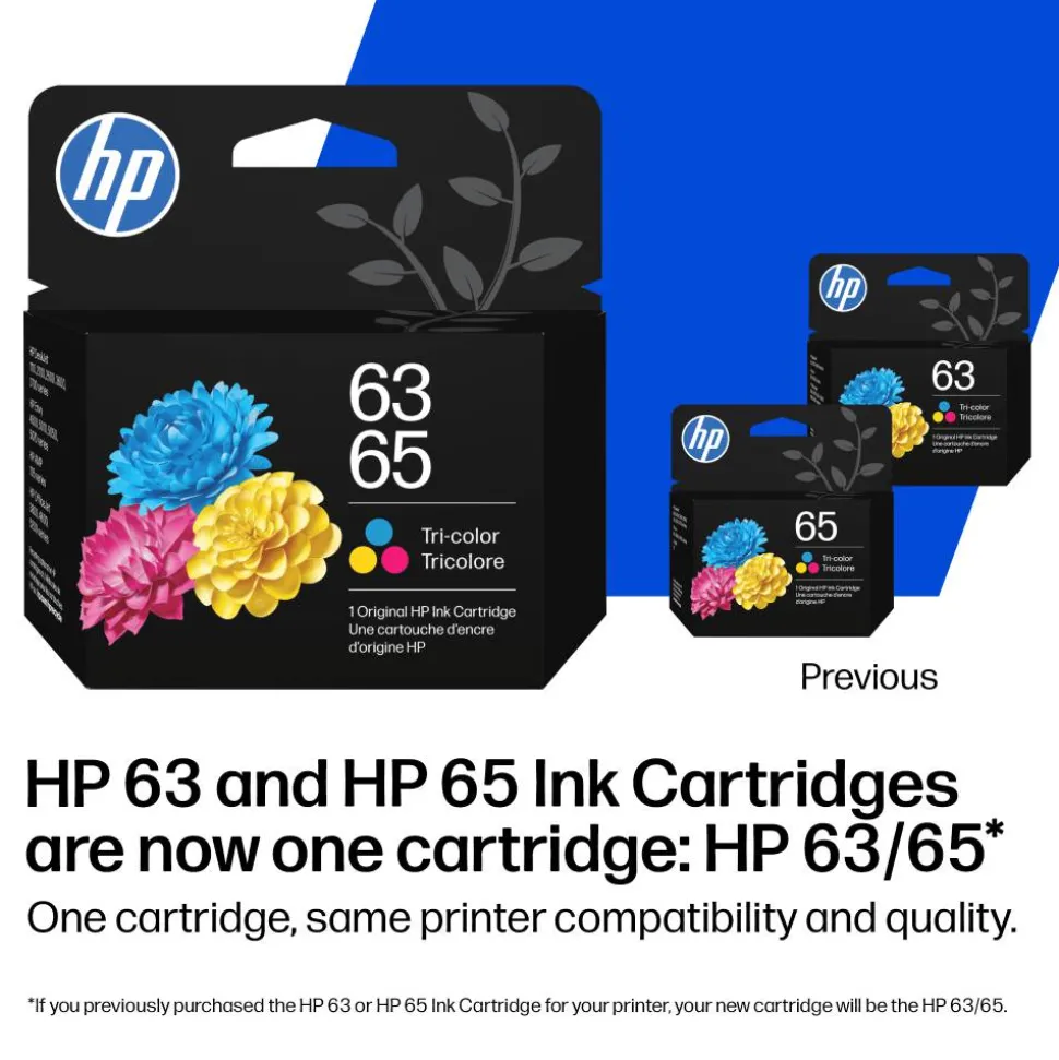 HP 63/65 Tri-color Original Ink Crtg