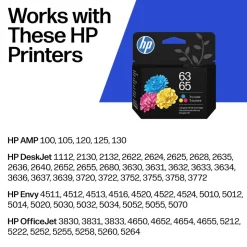 HP 63/65 Tri-color Original Ink Crtg