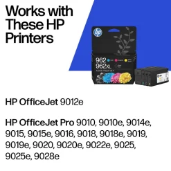 HP 962XL Black/962 Cyan; Magenta; Yellow High-Yield Ink Cartridges, Pack Of 4, 3JB34AN