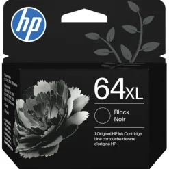 HP 64XL Black High-Yield Ink Cartridge, N9J92AN