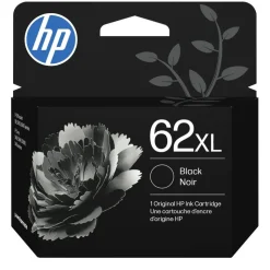 HP 62XL Black High-Yield Ink Cartridge, C2P05AN