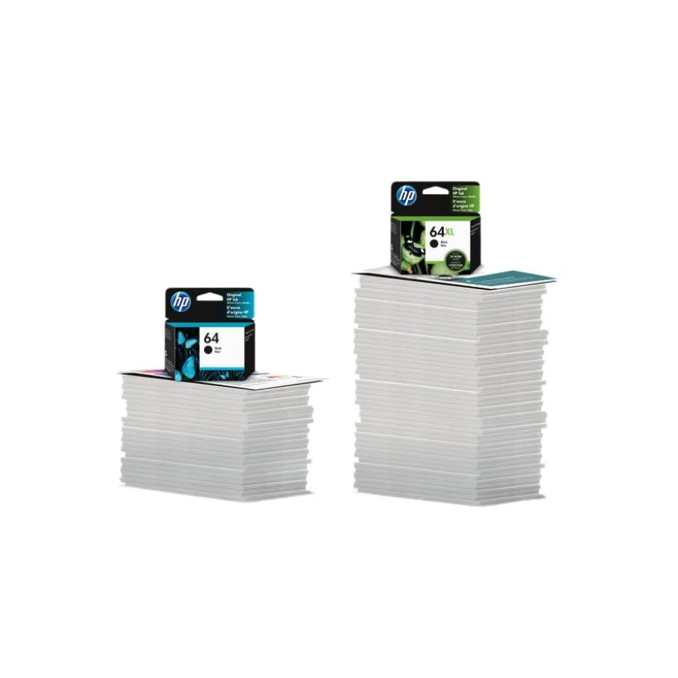 HP 64XL Black/64 Tri-Color High-Yield Ink Cartridges, Pack Of 2, 3YP23AN