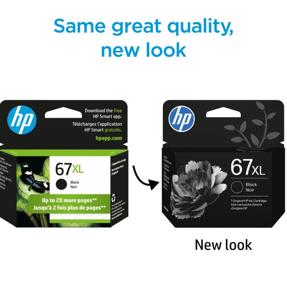 HP 67XL, (3YM57AN) High-Yield Black Original Ink Cartridge