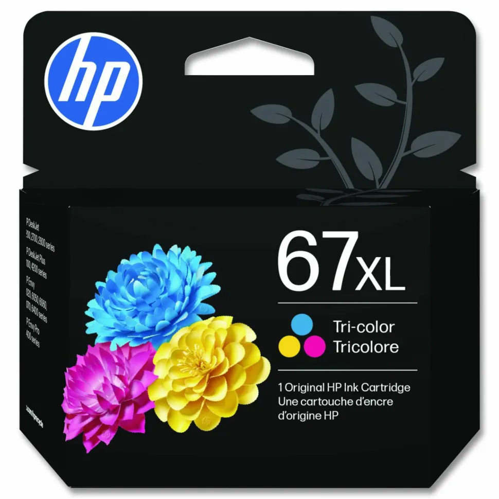 HP 67XL, (3YM58AN) High-Yield Tri-Color Original Ink Cartridge