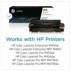 HP 414X Yellow High Yield Toner Cartridge, W2022X