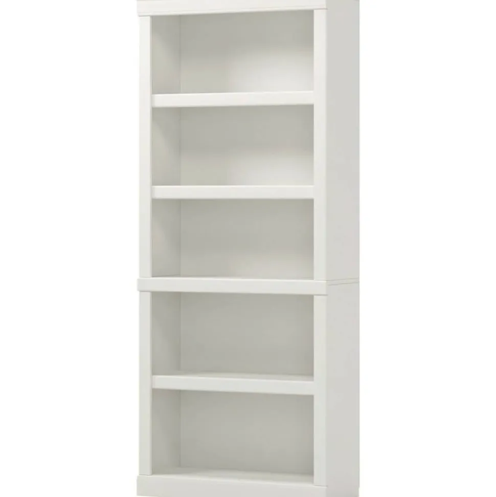 72"H 5-Shelf Bookcase, Arctic White
