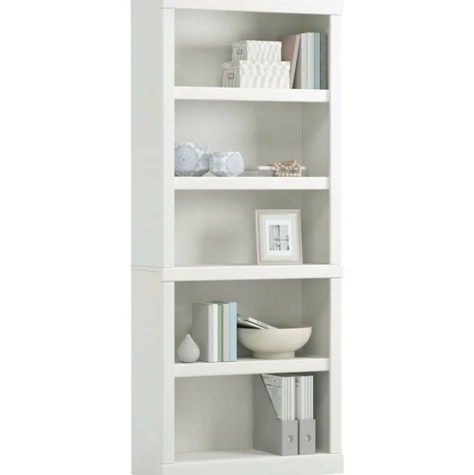 72"H 5-Shelf Bookcase, Arctic White