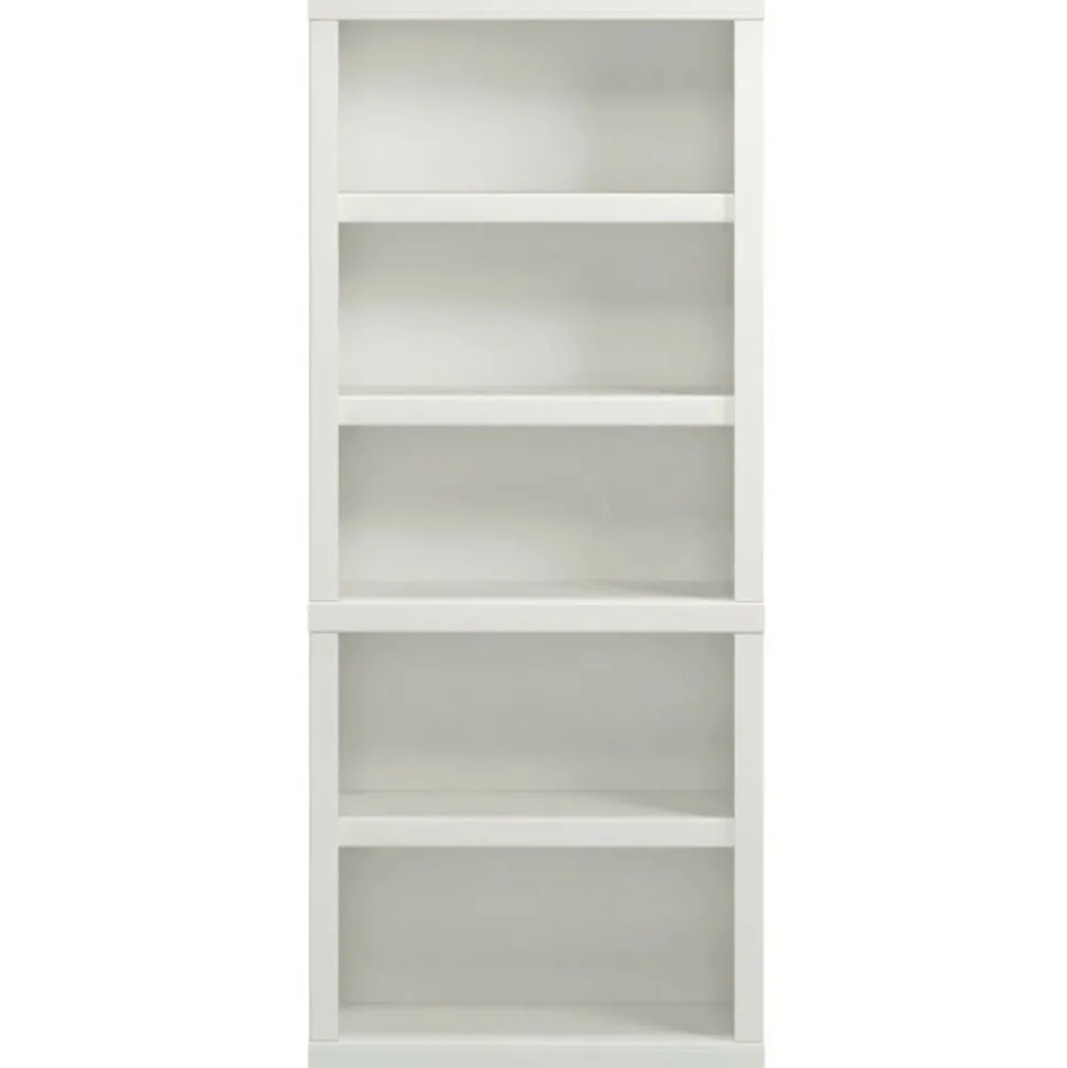 72"H 5-Shelf Bookcase, Arctic White