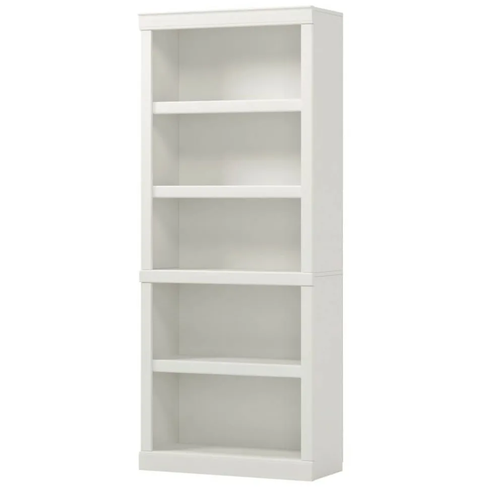 72"H 5-Shelf Bookcase, Arctic White