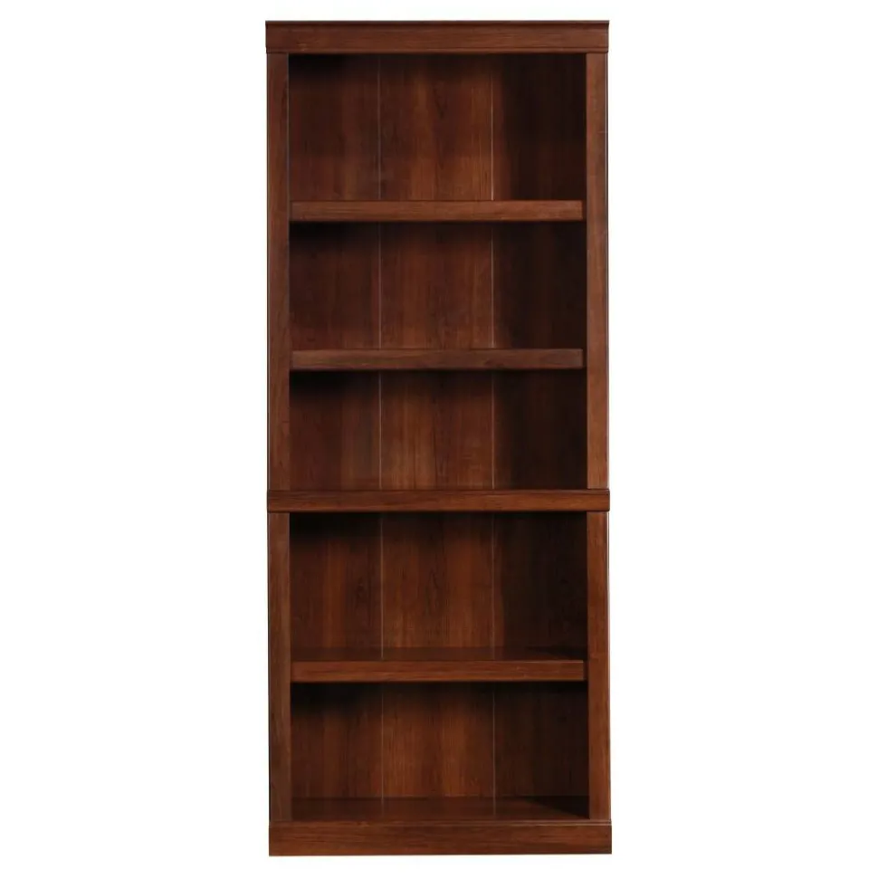 72"H 5-Shelf Bookcase, Mulled Cherry