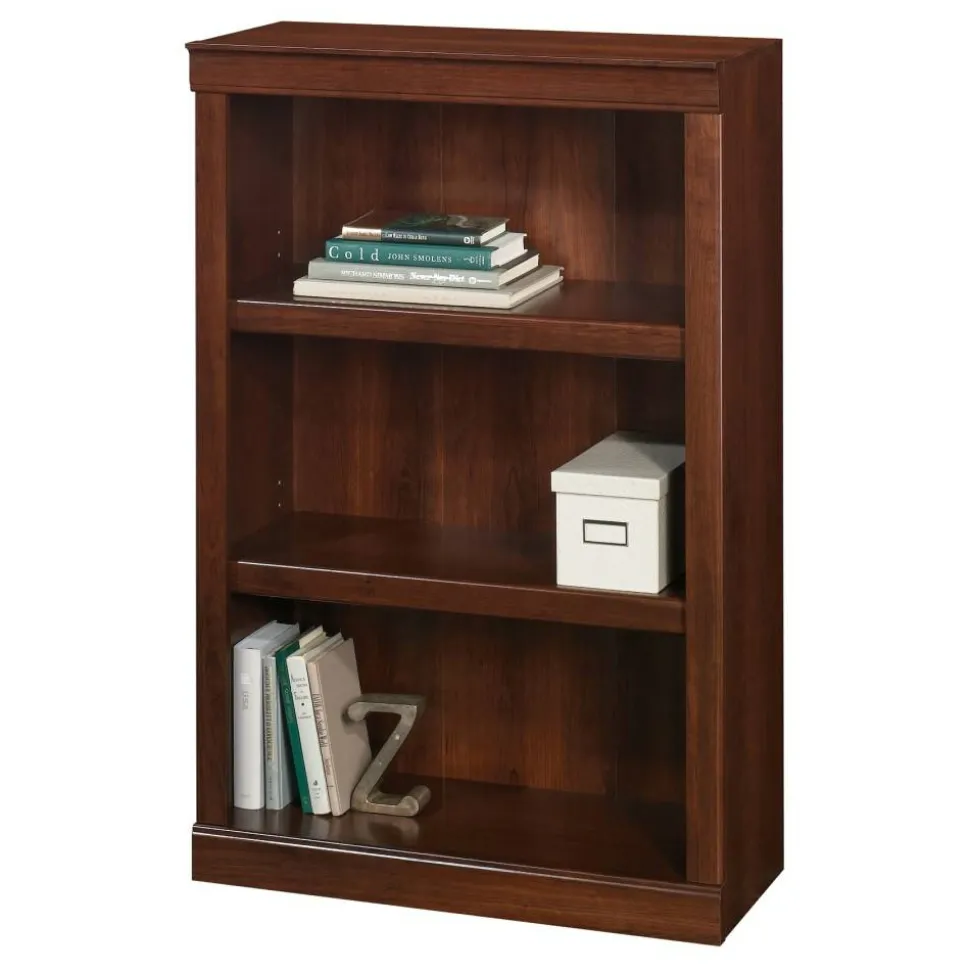 45"H 3-Shelf Bookcase, Mulled Cherry