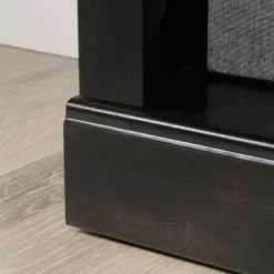 45"H 3-Shelf Bookcase, Peppered Black