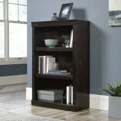 45"H 3-Shelf Bookcase, Peppered Black