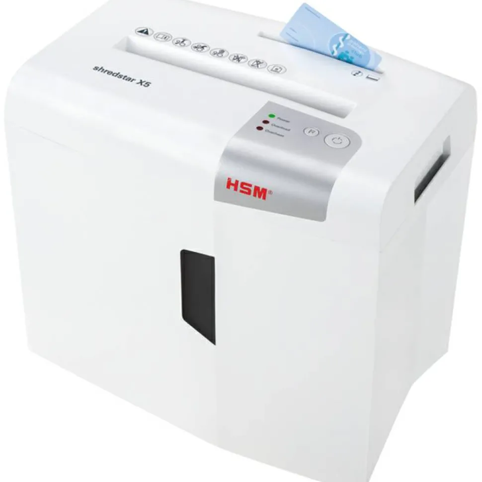 HSM shredstar X5 5 Sheet Cross-Cut Shredder, HSM1043W