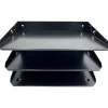 Huron Horizontal Slots Desk Organizer, 6 Compartment(s), Horizontal, 6"H x 12"W x 8.75"D, Durable, Black, Steel