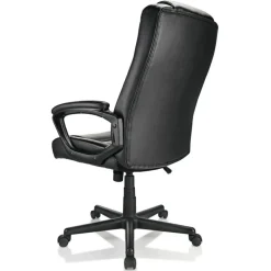 Hurston Bonded Leather High-Back Executive Office Chair, Black, BIFMA Compliant