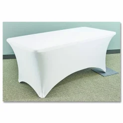 Iceberg Stretch Fabric Table Cloth, 72" x 30", White