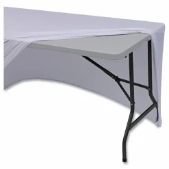 Iceberg Stretch Fabric Table Cloth, 72" x 30", White