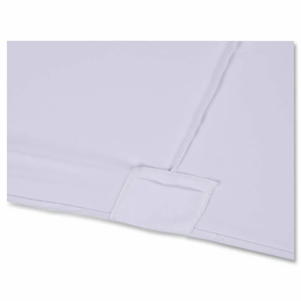 Iceberg Stretch Fabric Table Cloth, 72" x 30", White