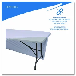 Iceberg Stretch Fabric Table Cloth, 72