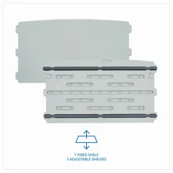 Iceberg OfficeWorks Storage Cabinet, 72"H x 36"W, Platinum