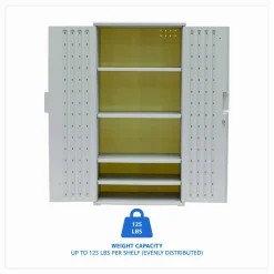 Iceberg OfficeWorks Storage Cabinet, 72"H x 36"W, Platinum