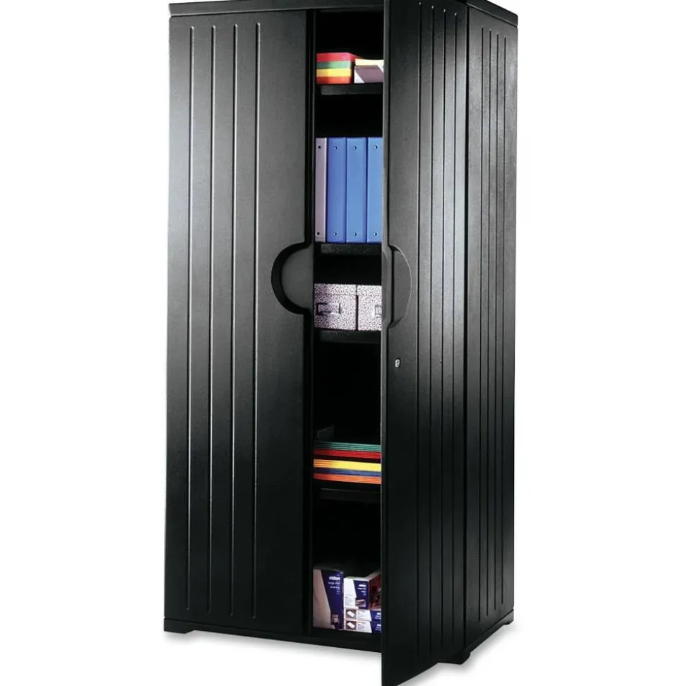 Iceberg OfficeWorks Storage Cabinet, 72"H x 36"W, Black