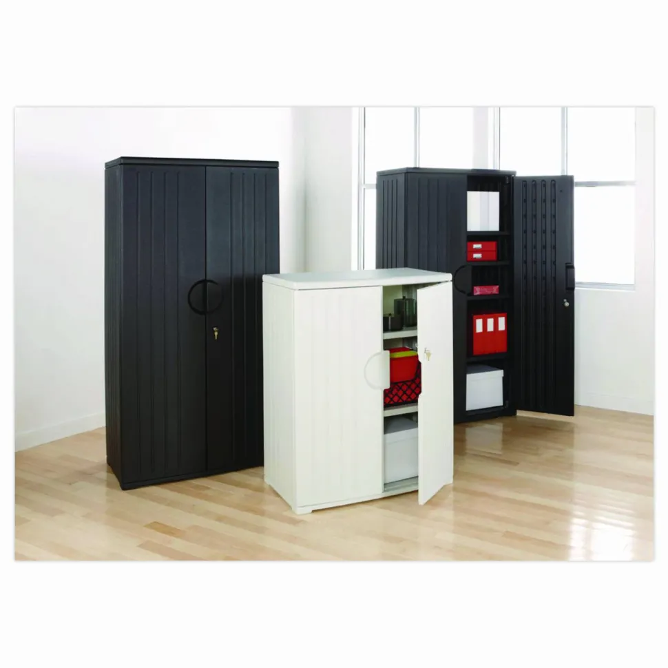 Iceberg OfficeWorks Storage Cabinet, 72"H x 36"W, Black