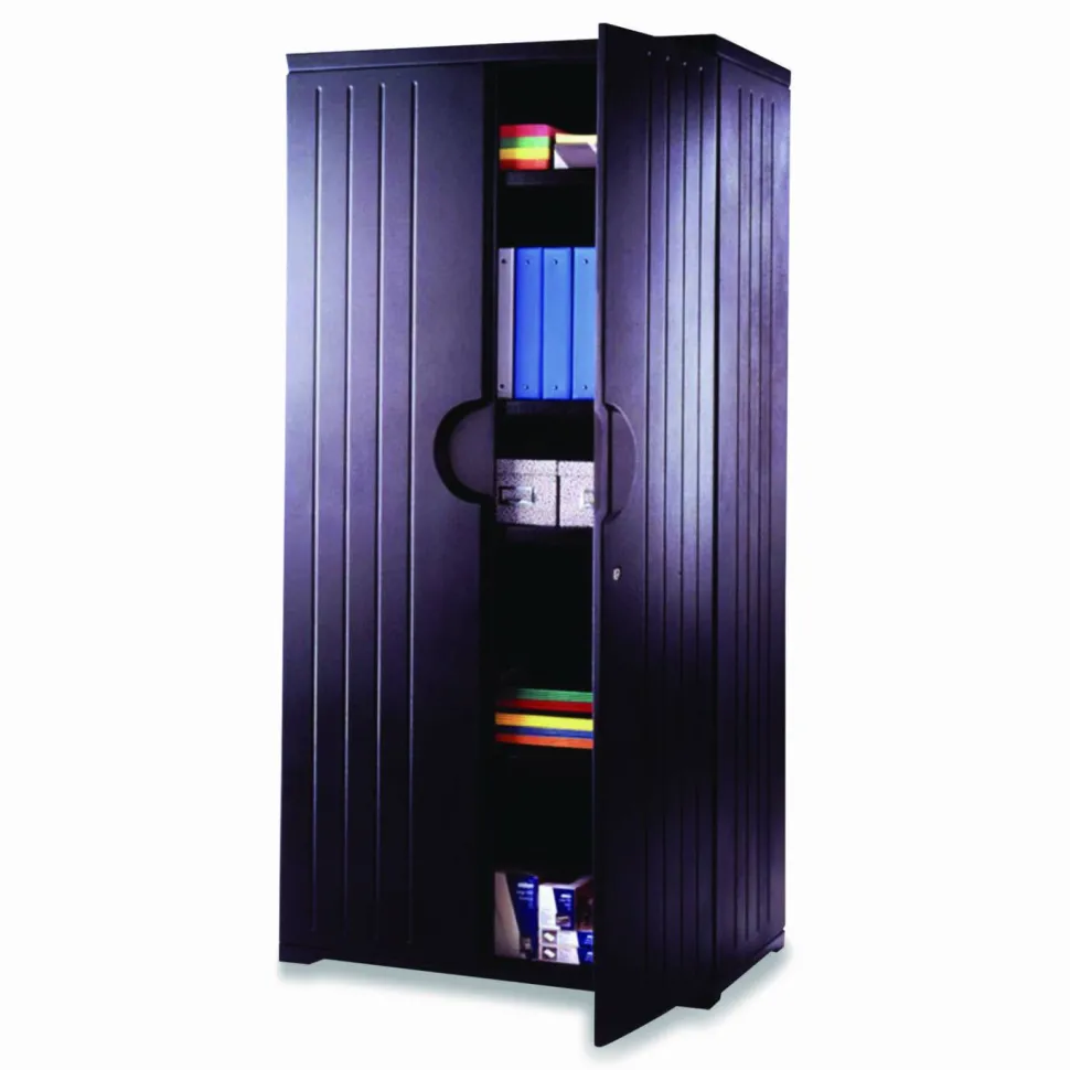 Iceberg OfficeWorks Storage Cabinet, 72"H x 36"W, Black
