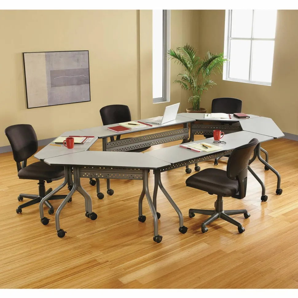 Iceberg OfficeWorks 60"W Mobile Training Table, Rectangle, Gray