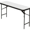 Iceberg Premium Wood Laminate Folding Table, Rectangular, 72"W x 18"D, Gray/Charcoal