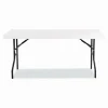 Iceberg Resin Folding Table, 60"W x 18"D, Platinum/Black