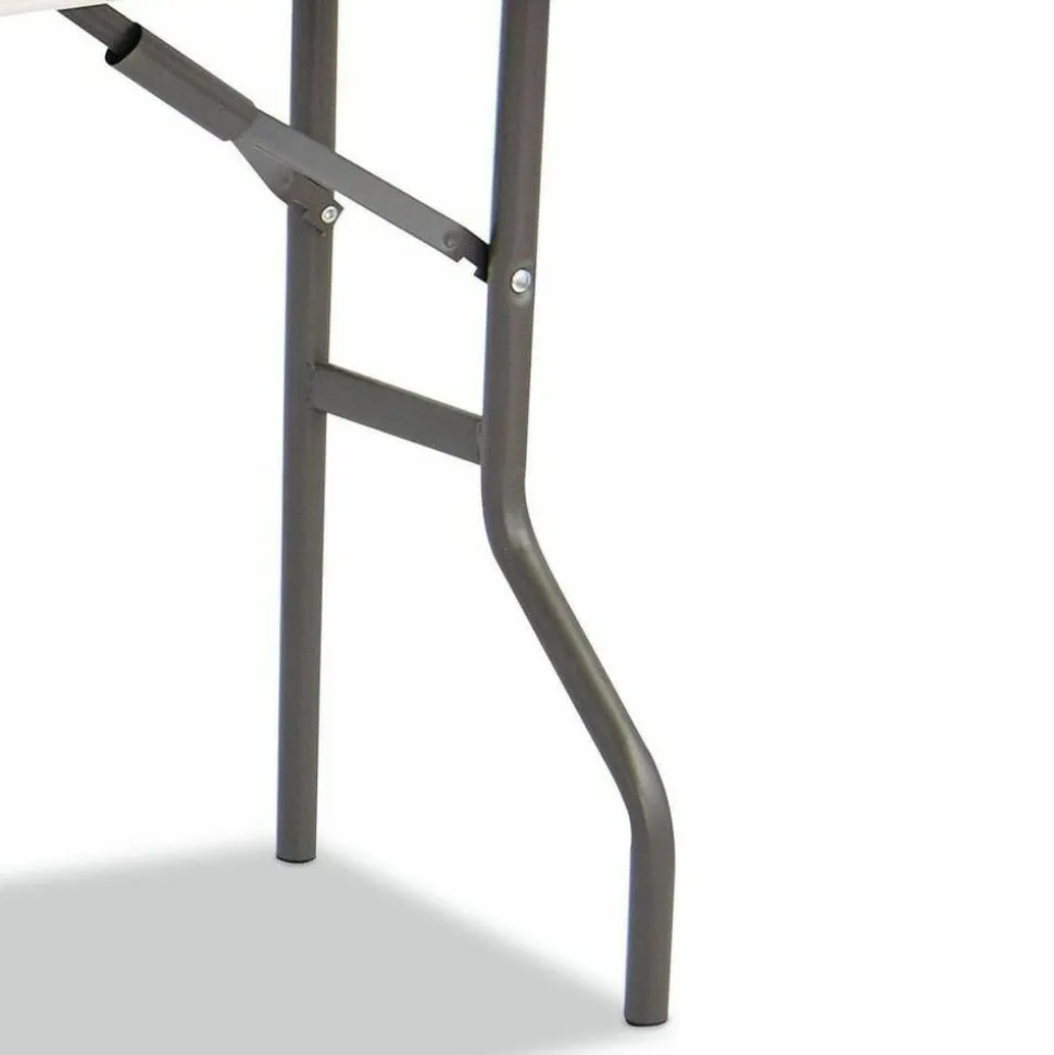 Iceberg Resin Folding Table, 60"W x 18"D, Platinum/Black