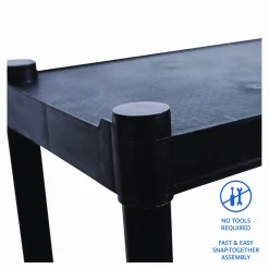 Iceberg 4-Shelf Open Storage System, Black