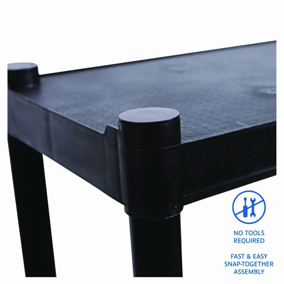 Iceberg 4-Shelf Open Storage System, Black